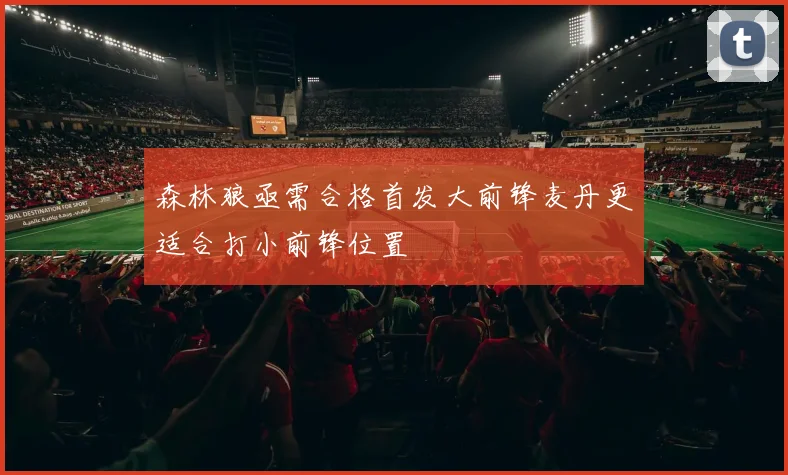 森林狼亟需合格首发大前锋麦丹更适合打小前锋位置